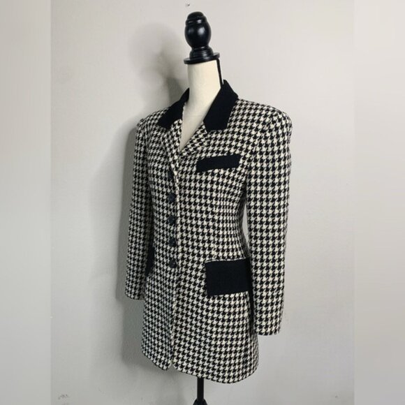 Gruppo Americano Vintage Houndstooth Single Breasted Blazer - Picture 5 of 16